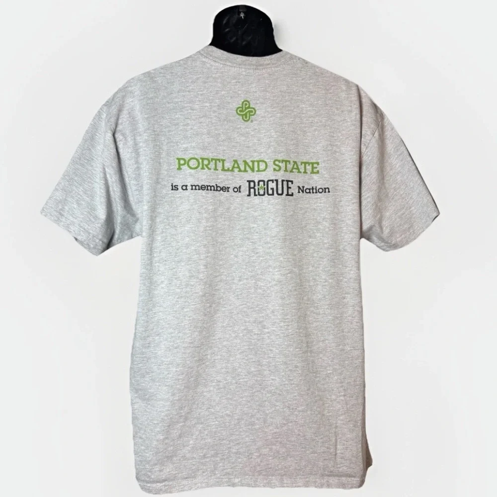 Rogue Ales Portland State IPA Bicycle Grey 2-Sided Men’s T-Shirt Size Large - Picture 2 of 5